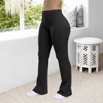 Women's High Waist Ruched Flared Sports Leggings