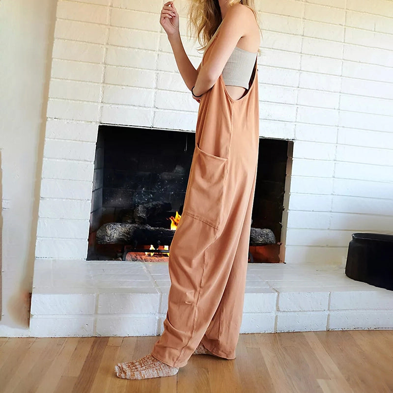 Wide Leg Jumpsuit with Pockets