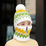 Knit Zipper Closure Winter Hat