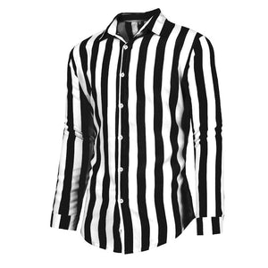 Men's Striped Button Long Sleeve Shirt