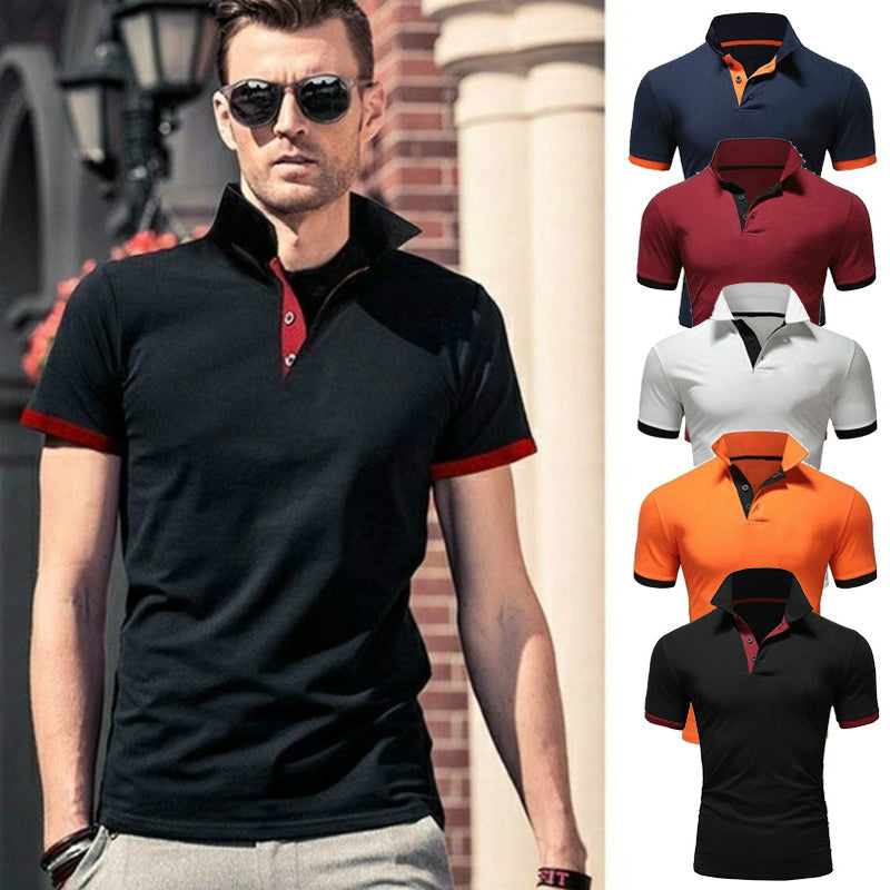 Men's Solid Color Polo Shirt