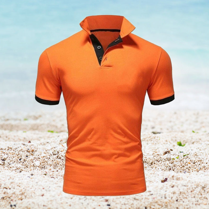 Men's Solid Color Polo Shirt