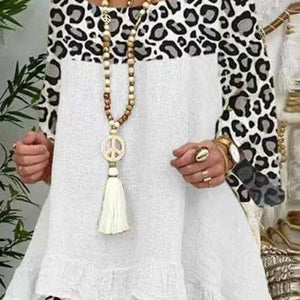 Women's Leopard Stitching Cotton Suit