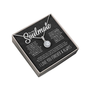 To My Soulmate Sparkling Round Created Necklace  - 🔥🔥Christmas deals