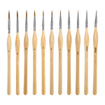 11 Pcs Miniature Detail Paint Brush Set