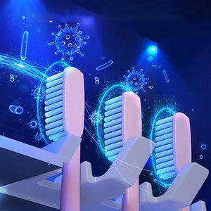 UV Light Sanitizer Toothbrush Holder (With Two Cups)