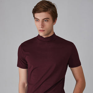 Mens High Neck Slim Fit T-shirt