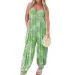 Patchwork Print Loose Jumpsuit