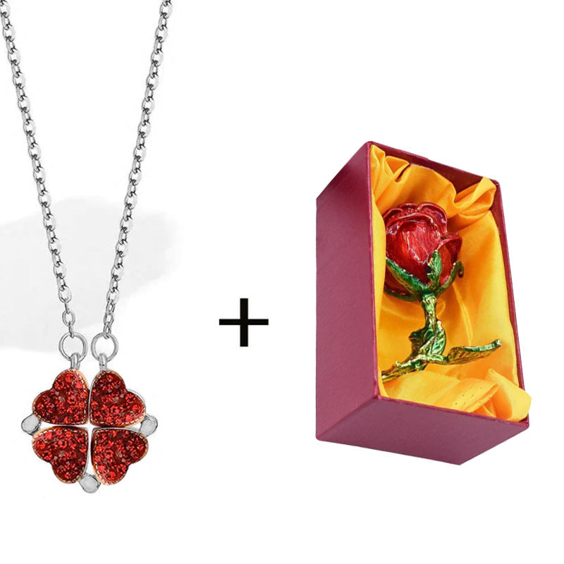 Four Leaf Heart Shape Lucky Necklace  - 🔥🔥Pre-sale For A Limited Time With The Lowest Discount