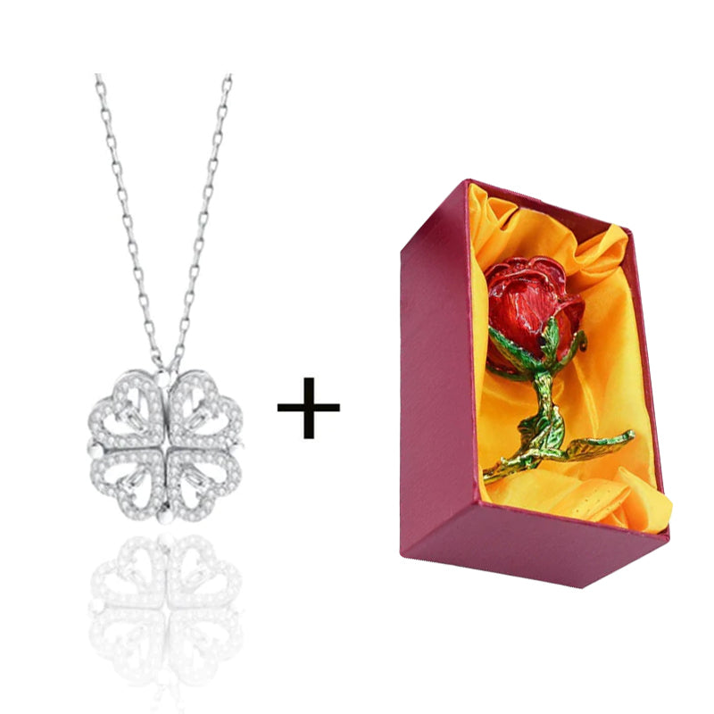 Four Leaf Heart Shape Lucky Necklace  - 🔥🔥Pre-sale For A Limited Time With The Lowest Discount