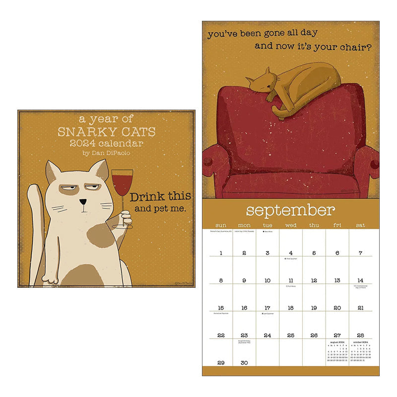 A Year of Snarky Cats 2025 Wall Calendar urdreamlife